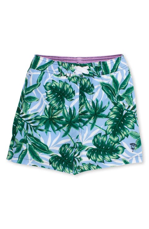 Blue Palm Swim Trunks (Baby)
