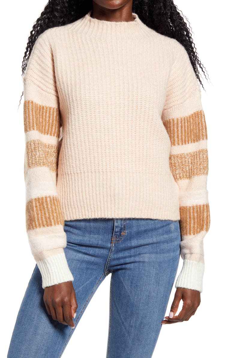 Topshop Stripe Crewneck Sweater, Main, color,