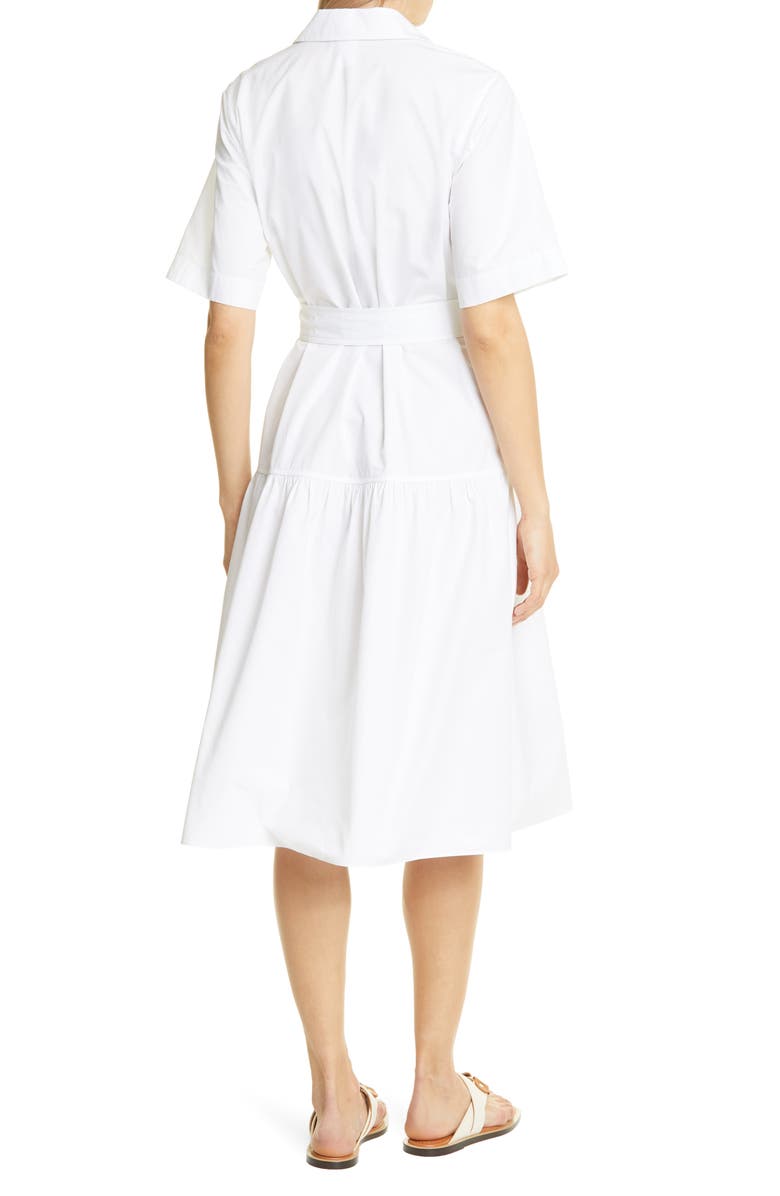 Lafayette 148 New York Orion A-Line Cotton Midi Dress, Alternate, color,