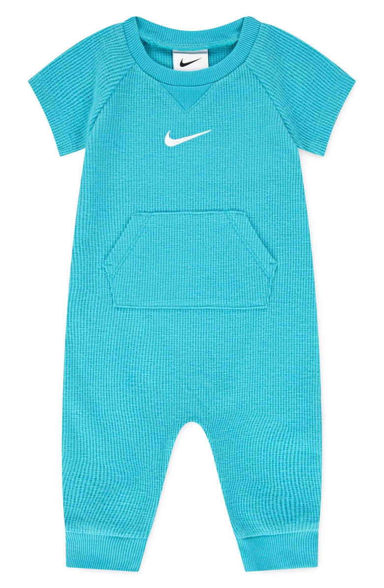 Nike Essentials Waffle Romper, Main, color, Dusty Cactus