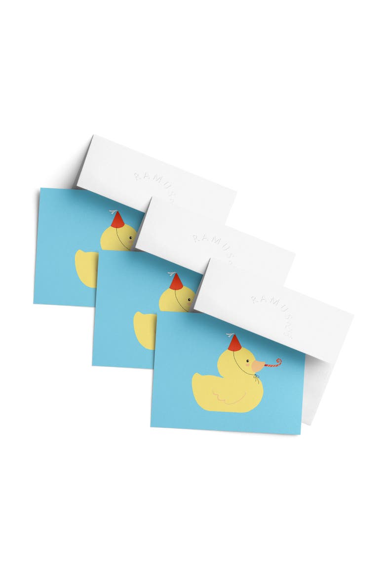 Birthday Greeting Card Pack (3ct) "Rubber Ducky Party", Main, color, Multi-Pack