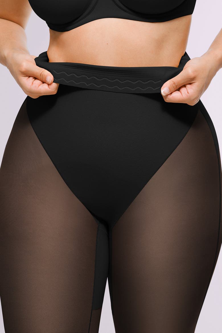 High Waist Butt-Lifting Shaping Capri, Alternate, color, Black