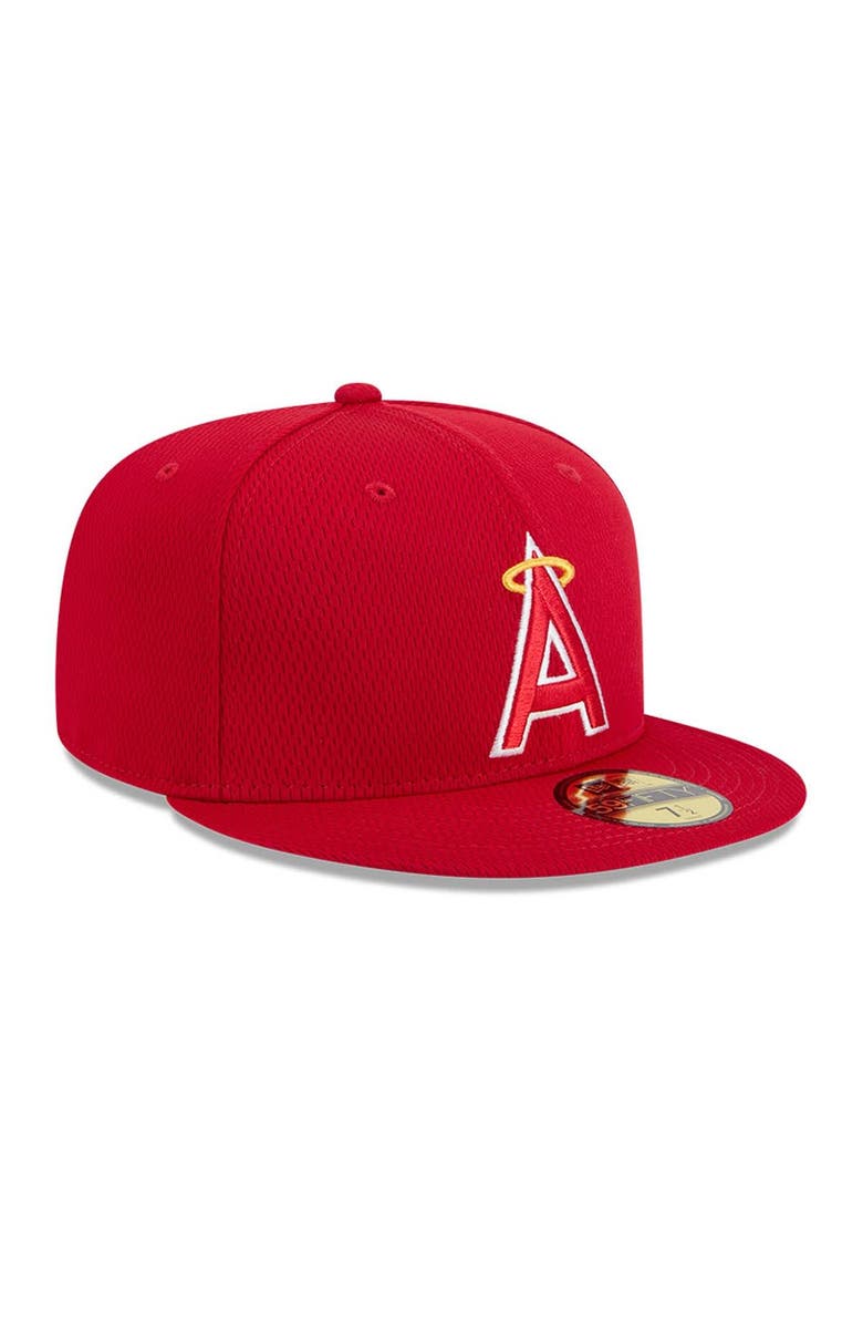 New Era Men's New Era Red Los Angeles Angels 2025 MLB Clubhouse 59FIFTY Fitted Hat, Alternate, color, Red