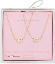Leith Together Is My Favorite Place To Be Set of 2 Infinity Heart Necklaces