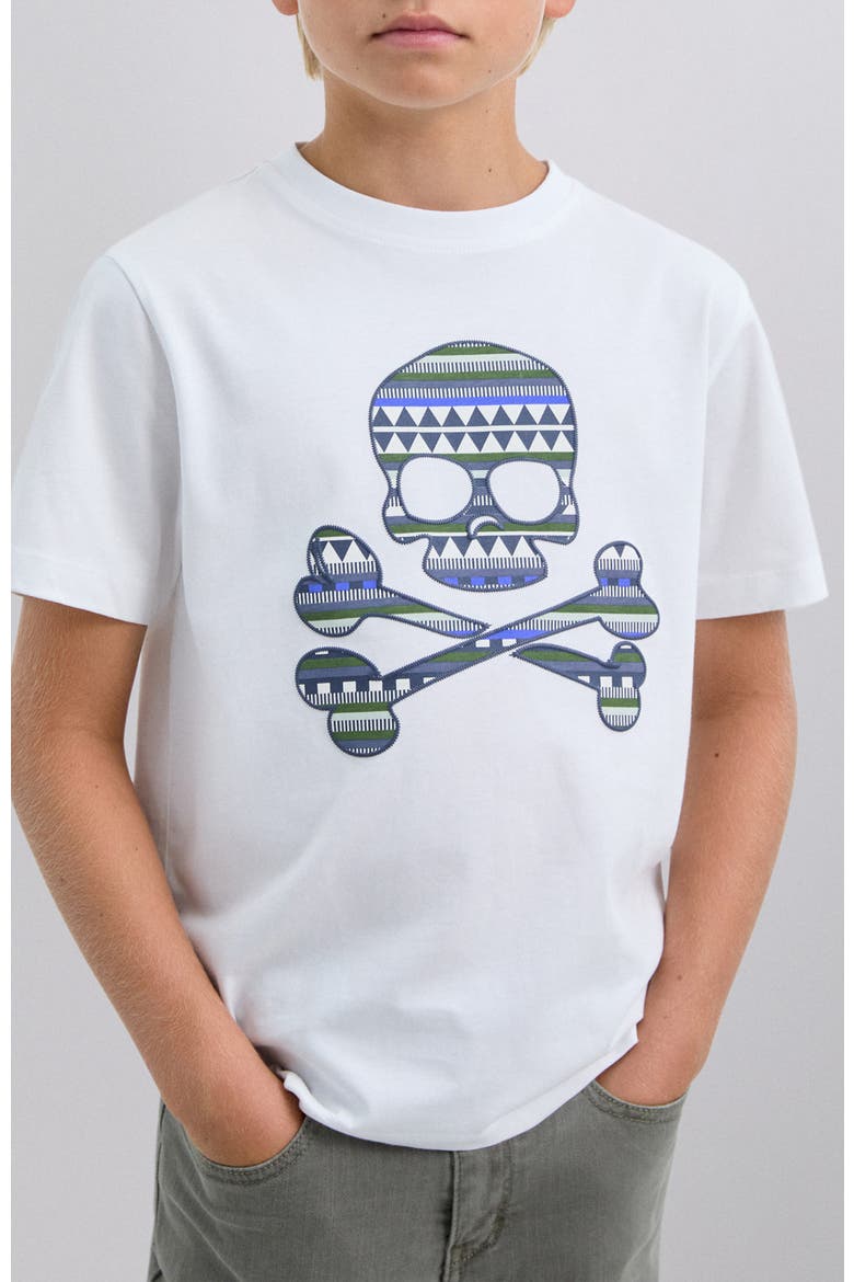 Etnicskull Tee Kids, Alternate, color, White