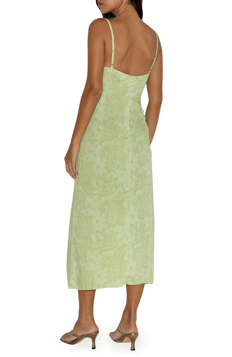 Motel Sastra Paisley Midi Slipdress, Alternate, color, Retro Paisley Lime