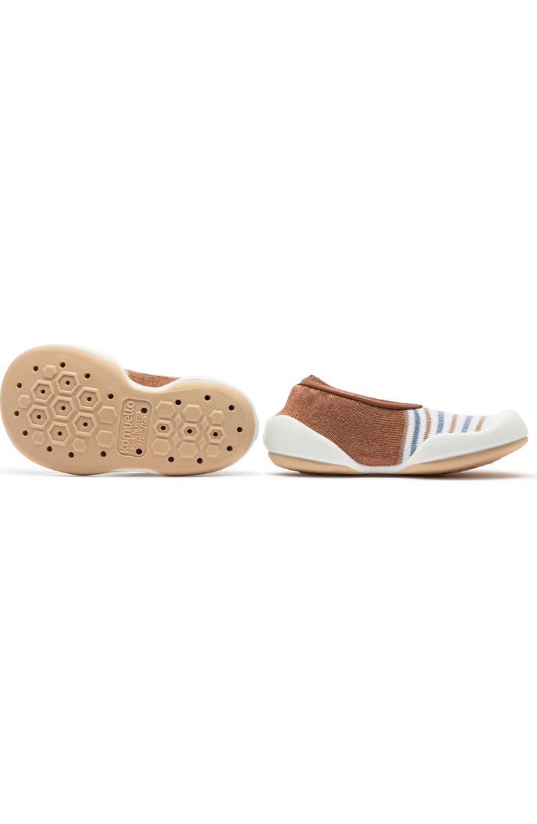 Komuello Toddler Sock Shoes Flat - Brown Stripe, Alternate, color, Brown Stripe