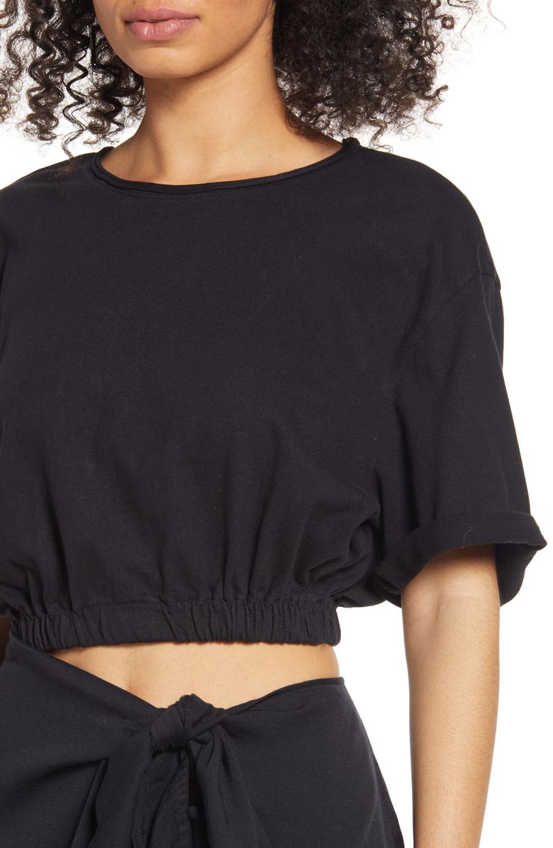 Free People Rae Waist Cutout Asymmetric Dress, Alternate, color, 