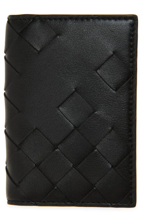 Intrecciato Leather Passport Case