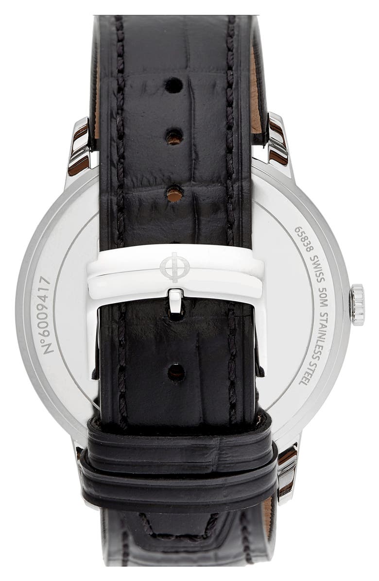 Baume & Mercier Classima Leather Strap Watch, 42mm, Alternate, color, 