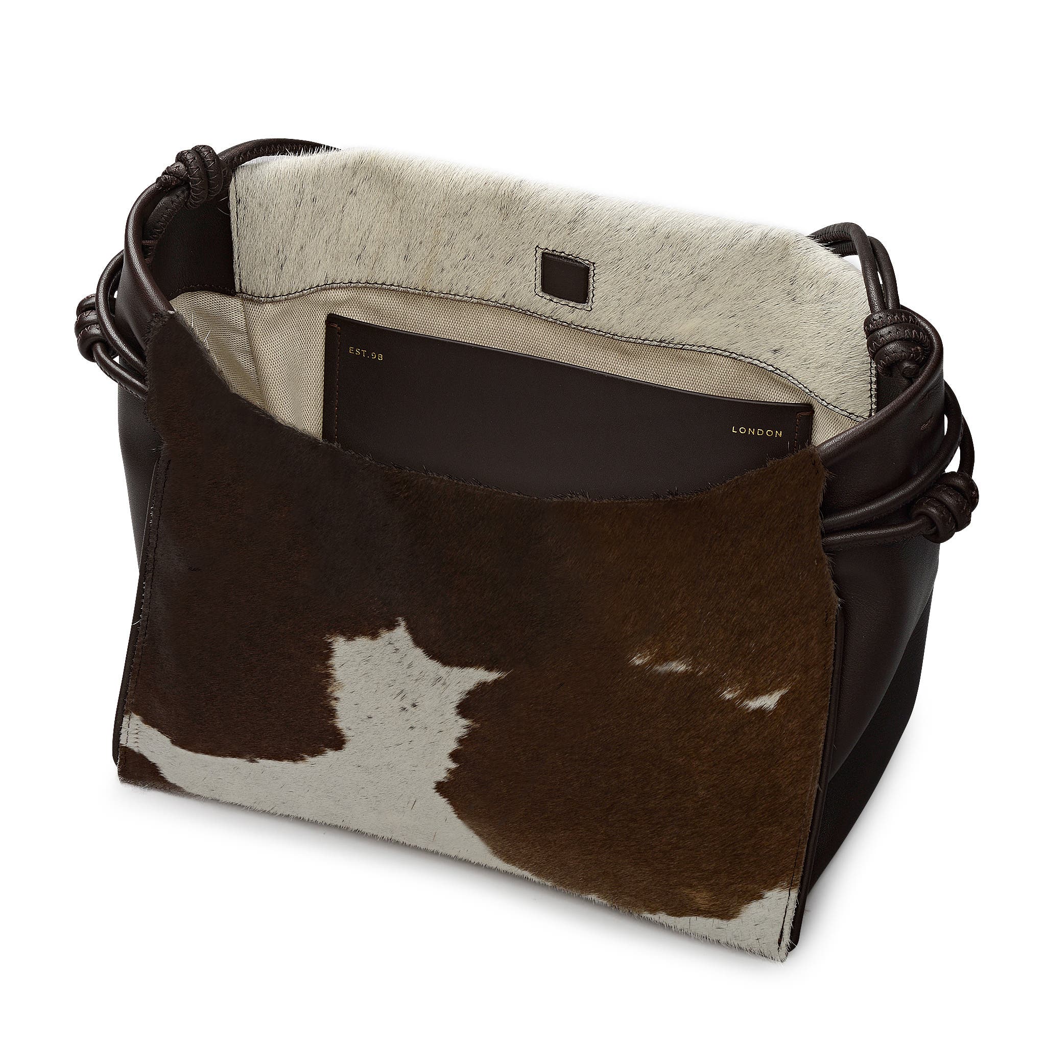 Radley The Roxburgh - Cow Hide Medium Drawstring Crossbody Bag, Alternate, color, Dark Oak