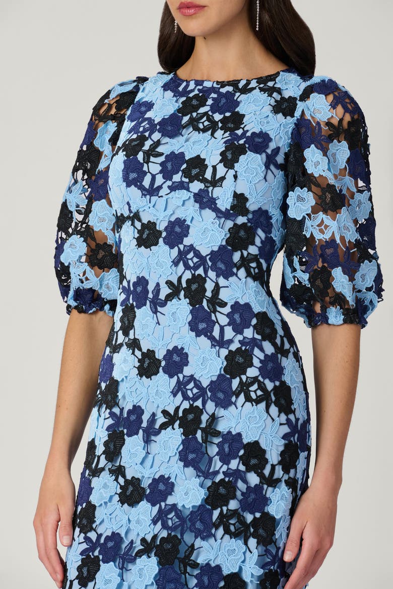 Midnight Lanier Paulinia Lace Dress, Alternate, color, Tonal Blue
