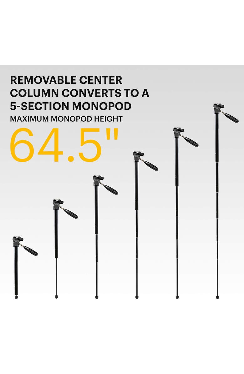 Kodak PhotoGear 2-in-1 Camera Tripod & Monopod, Alternate, color, Black