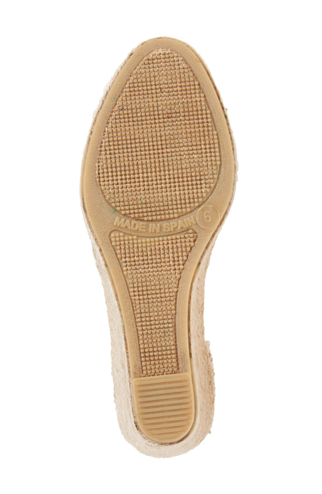 Soludos Lace Wedge Espadrille Sandal, Alternate, color, 