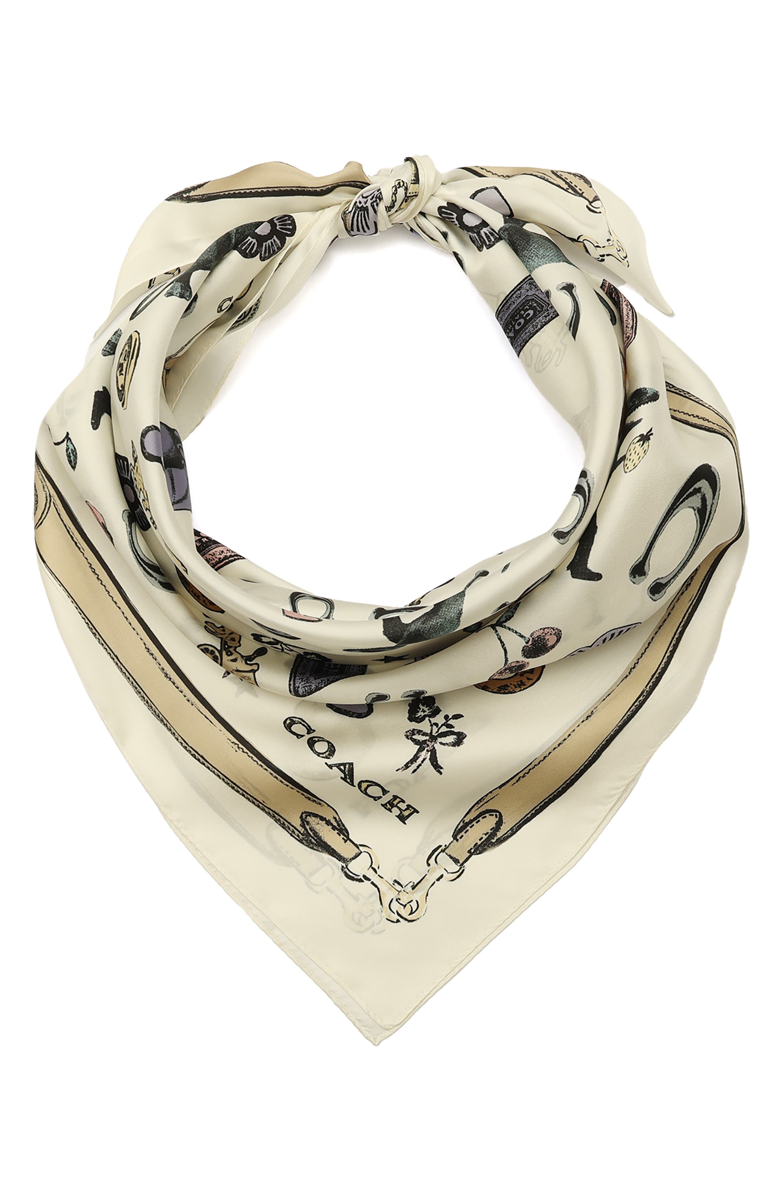 Iconic Motifs Square Silk Scarf (Women) | Nordstrom