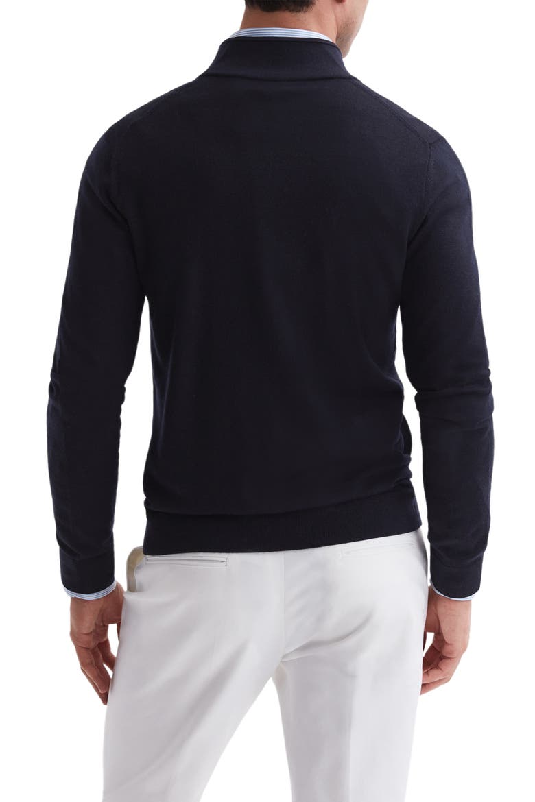 Hampshire Wool Zip Cardigan, Alternate, color, NAVY