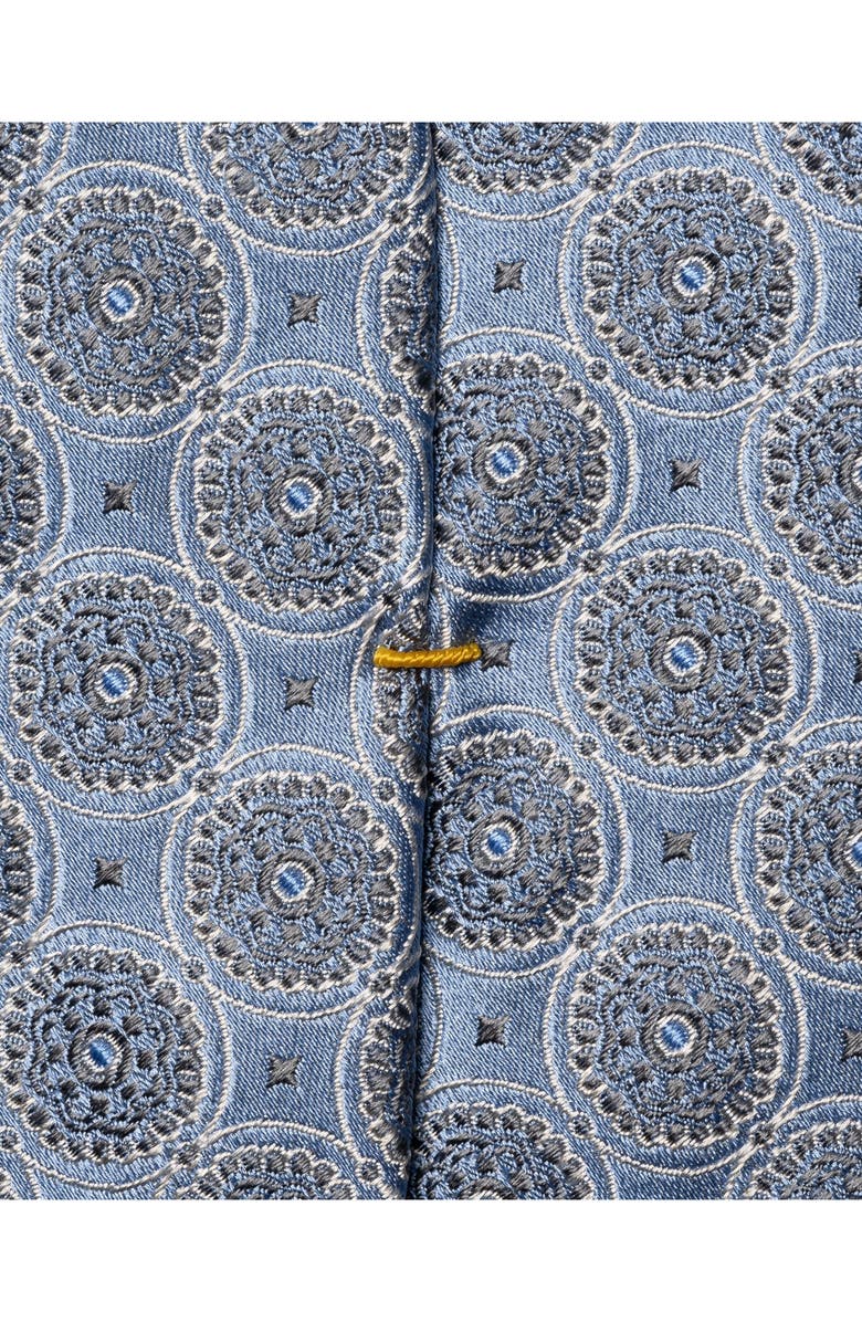 Eton Medallion Silk Tie, Alternate, color, Light Blue