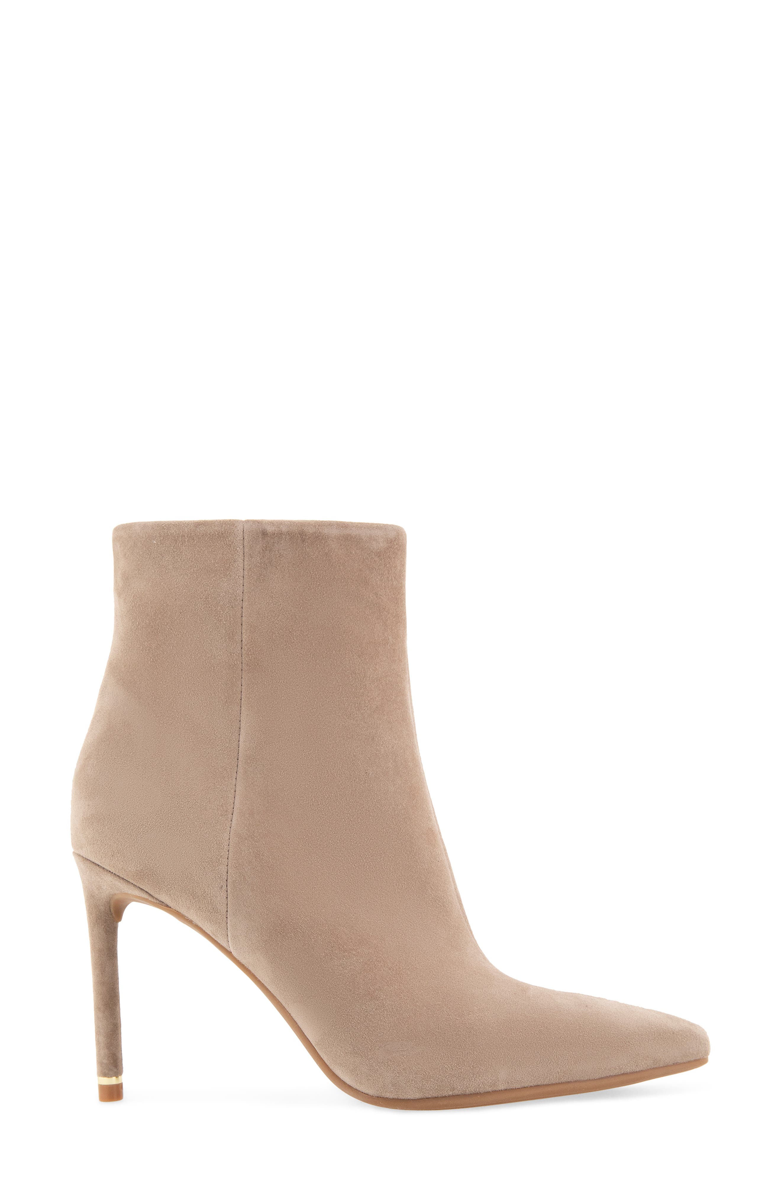 Quincy Pointed Toe Bootie, Alternate, color, TAUPE SUEDE