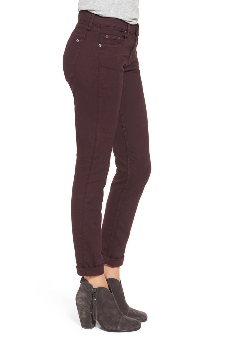 'The Dre' Slim Boyfriend Pants, Alternate, color, AGED BURGUNDY