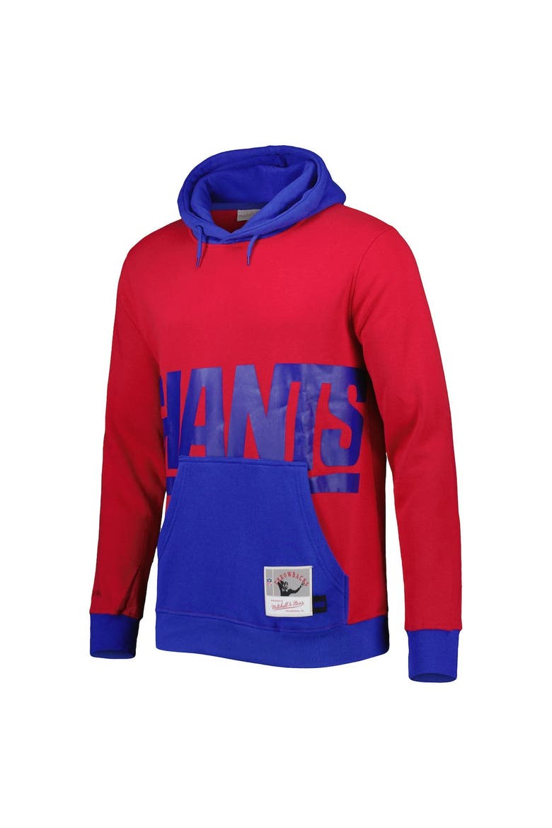 Men's Mitchell & Ness Red New York Giants Big Face 5.0 Pullover Hoodie, Alternate, color, Red