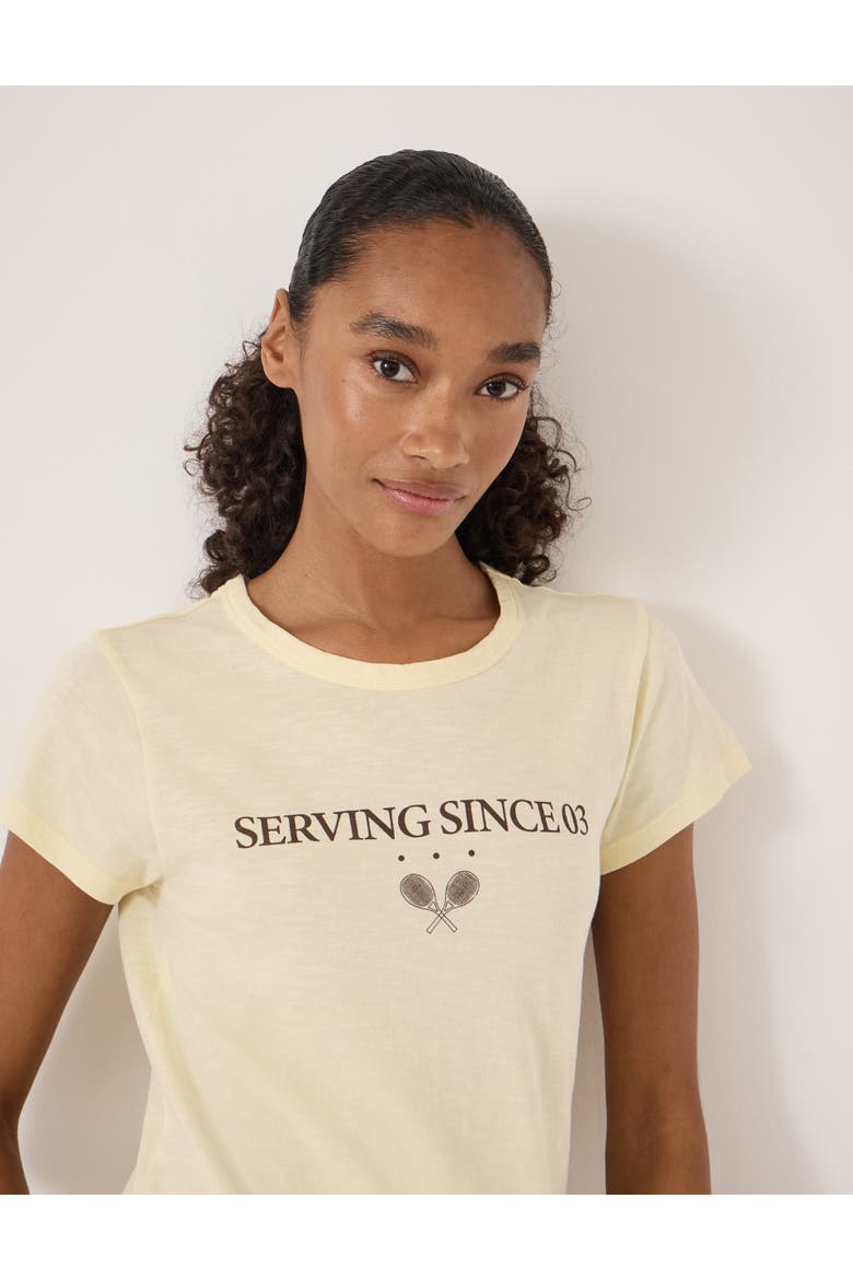 Serving Since Graphic T-Shirt, Alternate, color, Soft Yellow