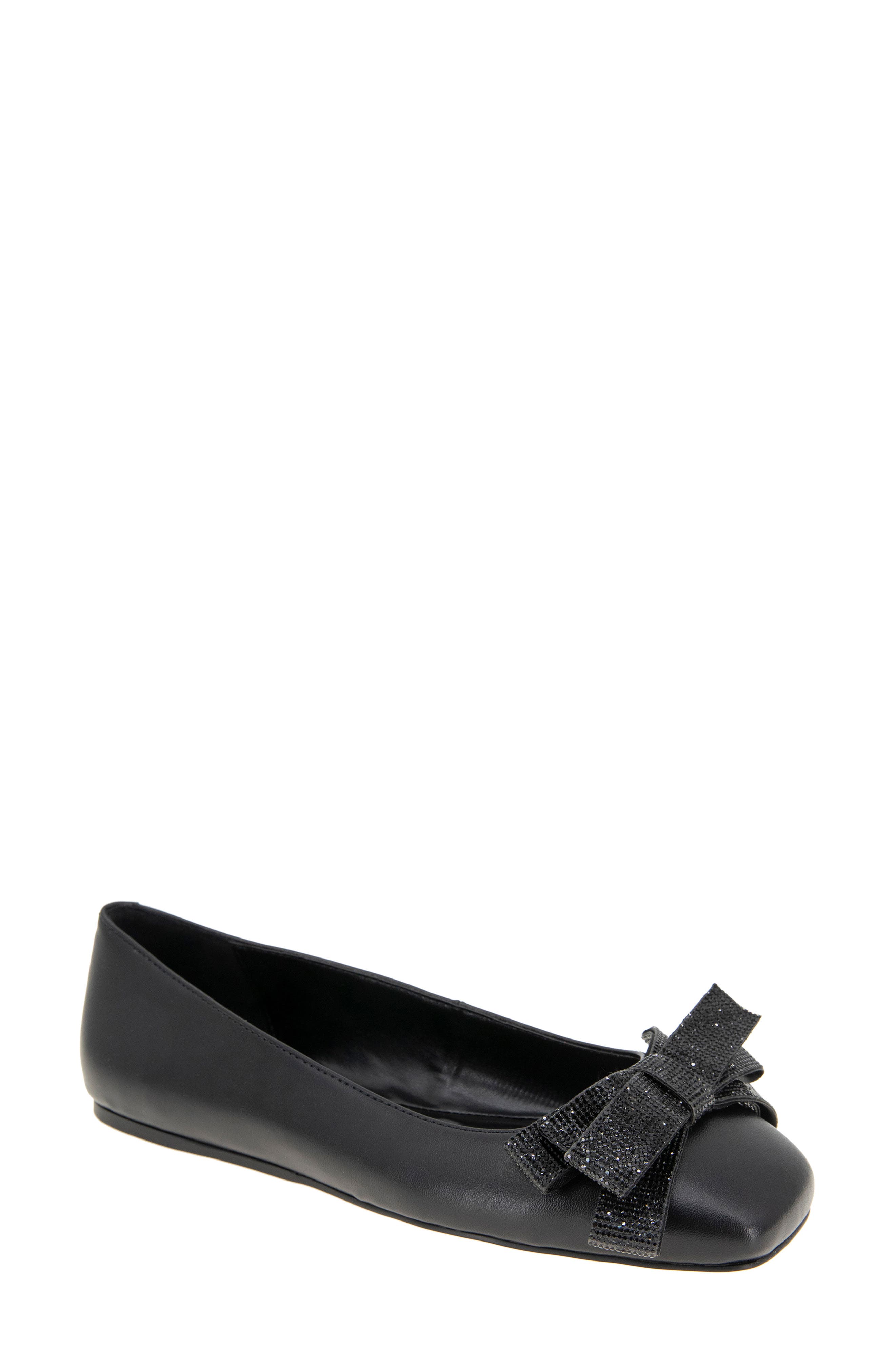 BCBGeneration Haniba Bow Flat, Main, color, Black
