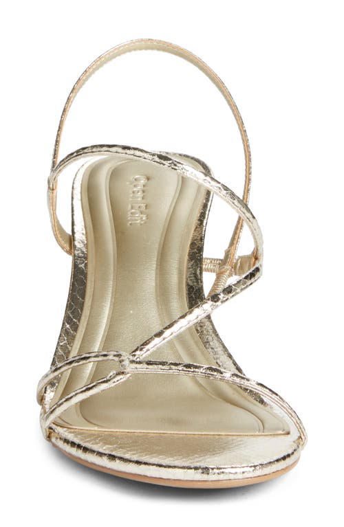 Open Edit Pia Slingback Sandal In Gold Light Metallic