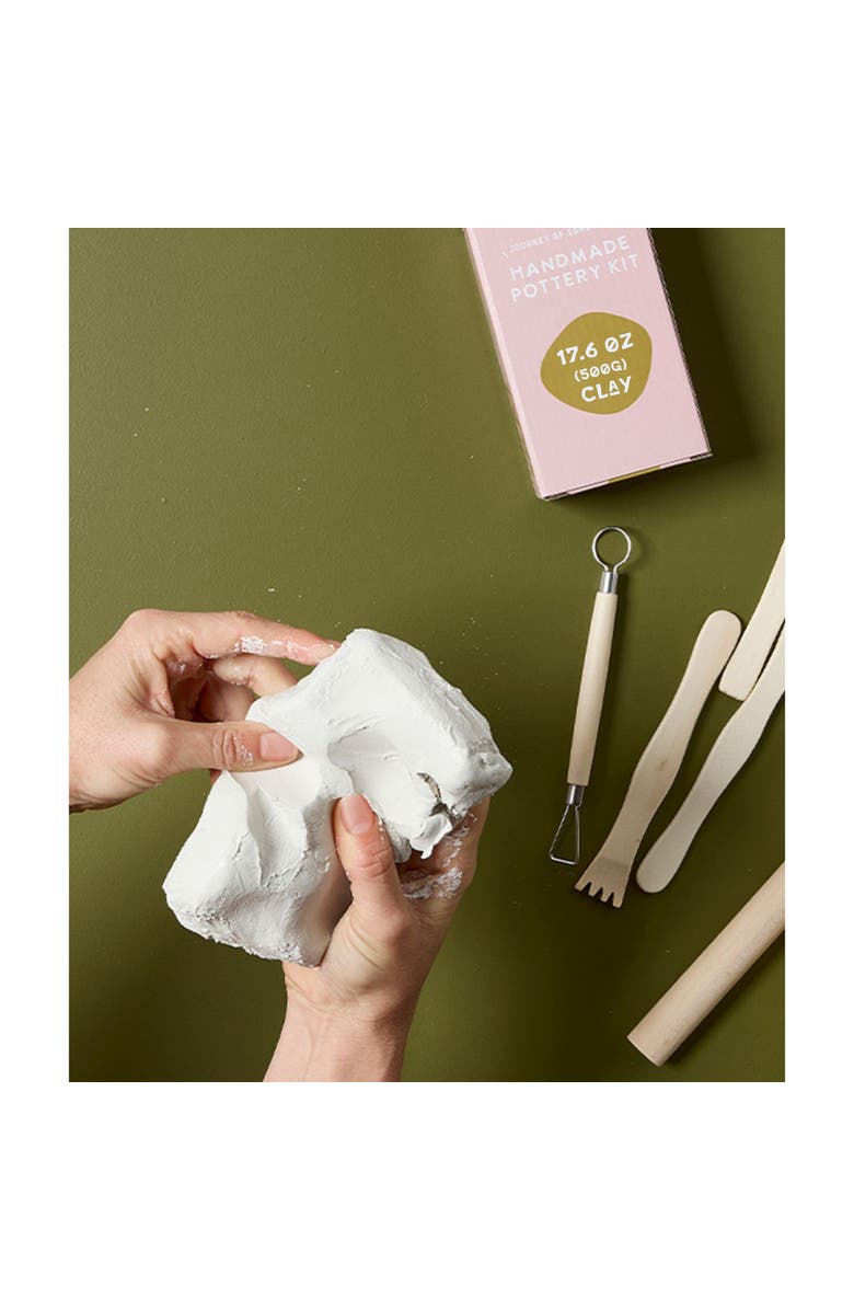 Journey of Something Handmade Pottery Kit, DIY Adult Clay Craft Kit, Alternate, color, 