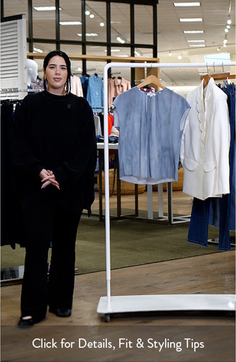 Shirred Detail Silk Top, sales video thumbnail