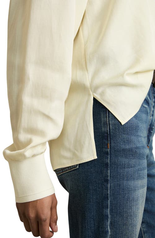 Reiss Isobel Overhead Ribbed Knit Shirt In Yellow