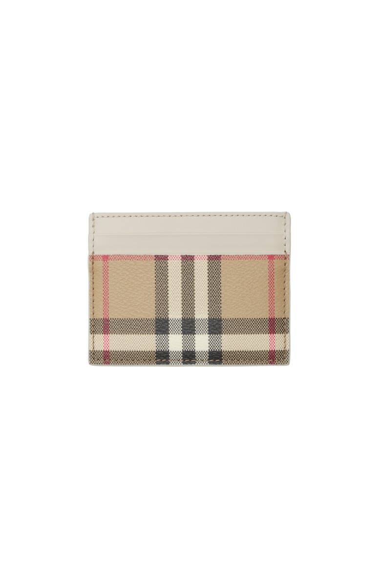 Burberry Check Card Case, Main, color, Archive Beige/Soap Beige