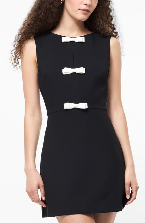 French Connection Azra Bow Front Minidress In Animal Print