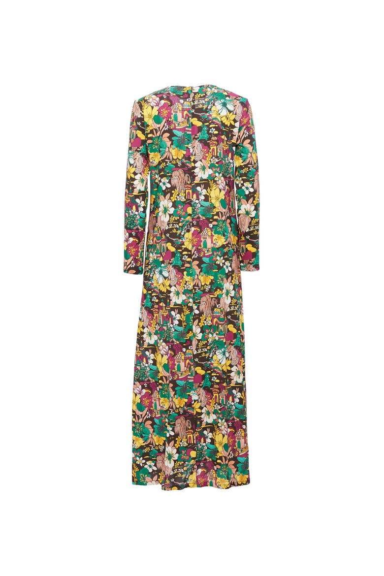 Long Sleeve Swing Dress, Alternate, color, Temples Multicolor