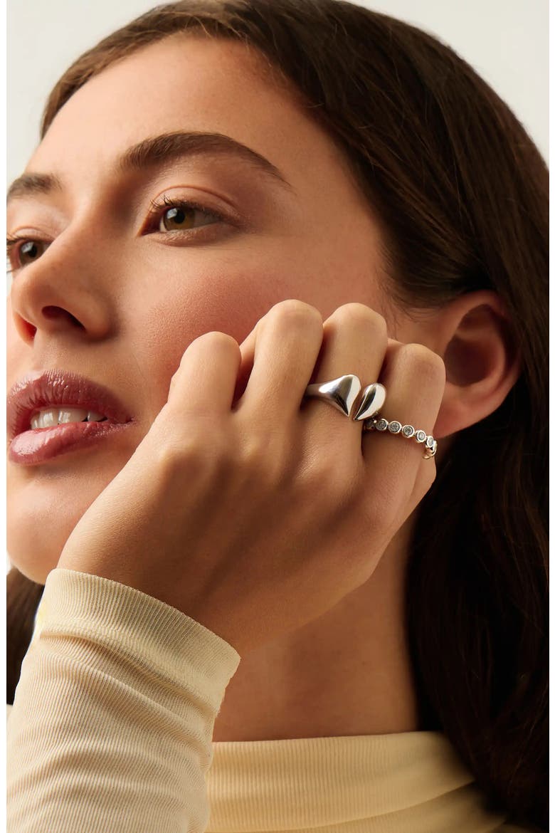 Molten Heartbreaker Statement Ring, Alternate, color, SILVER