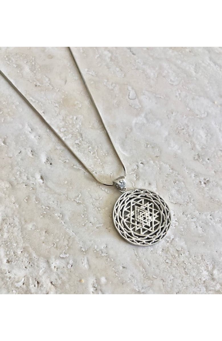 Seven Saints Sri Yantra Supreme Manifestor Necklace, Alternate, color, White
