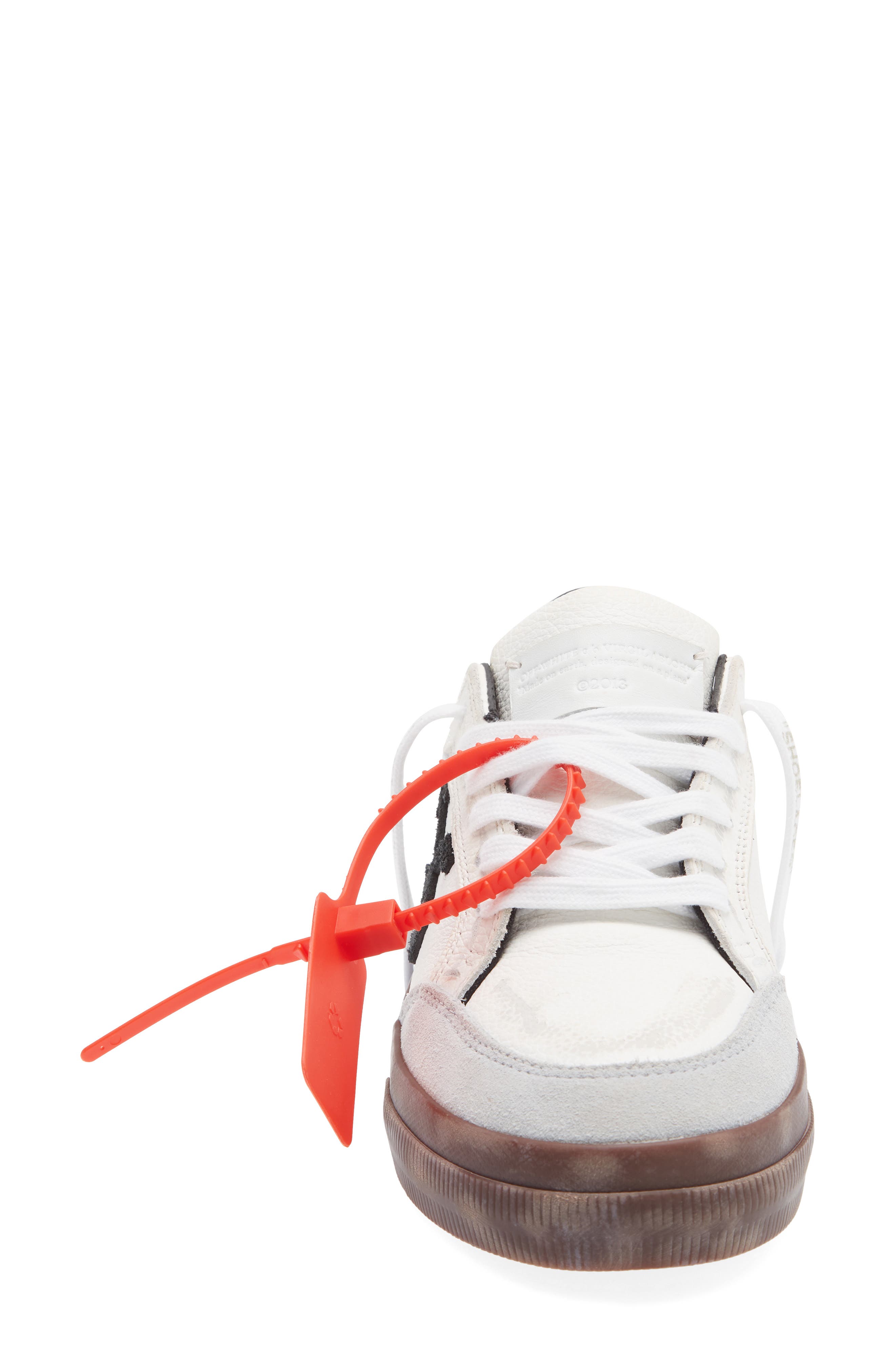 Off-White Low Vulcanized Vintage Sneaker, Alternate, color, Light Blue - Black