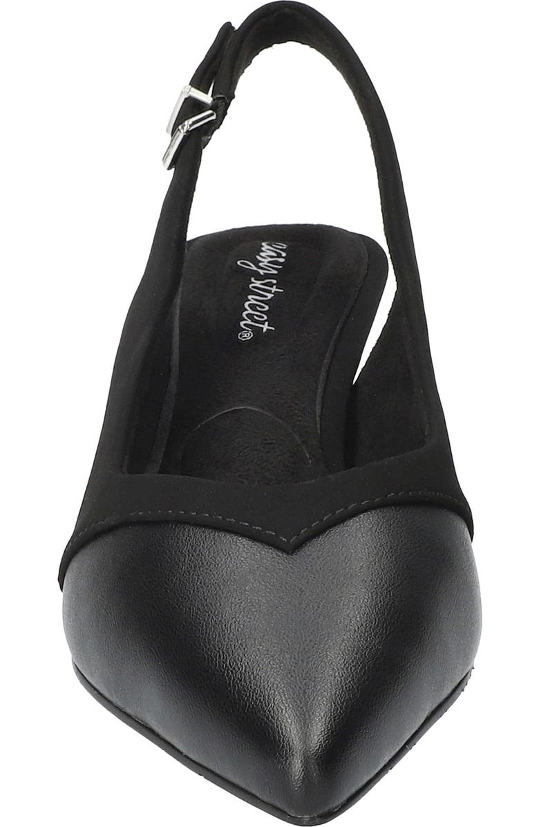 EASY STREET Vivid Kitten Heel Slingback Pump, Alternate, color, Black Lamy-Black