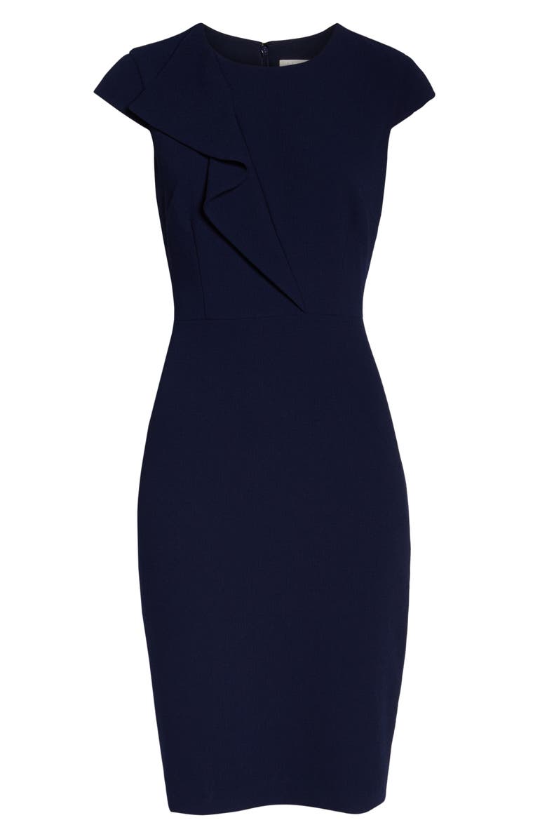 Harper Rose Ruffle Detail Sheath Dress, Alternate, color,