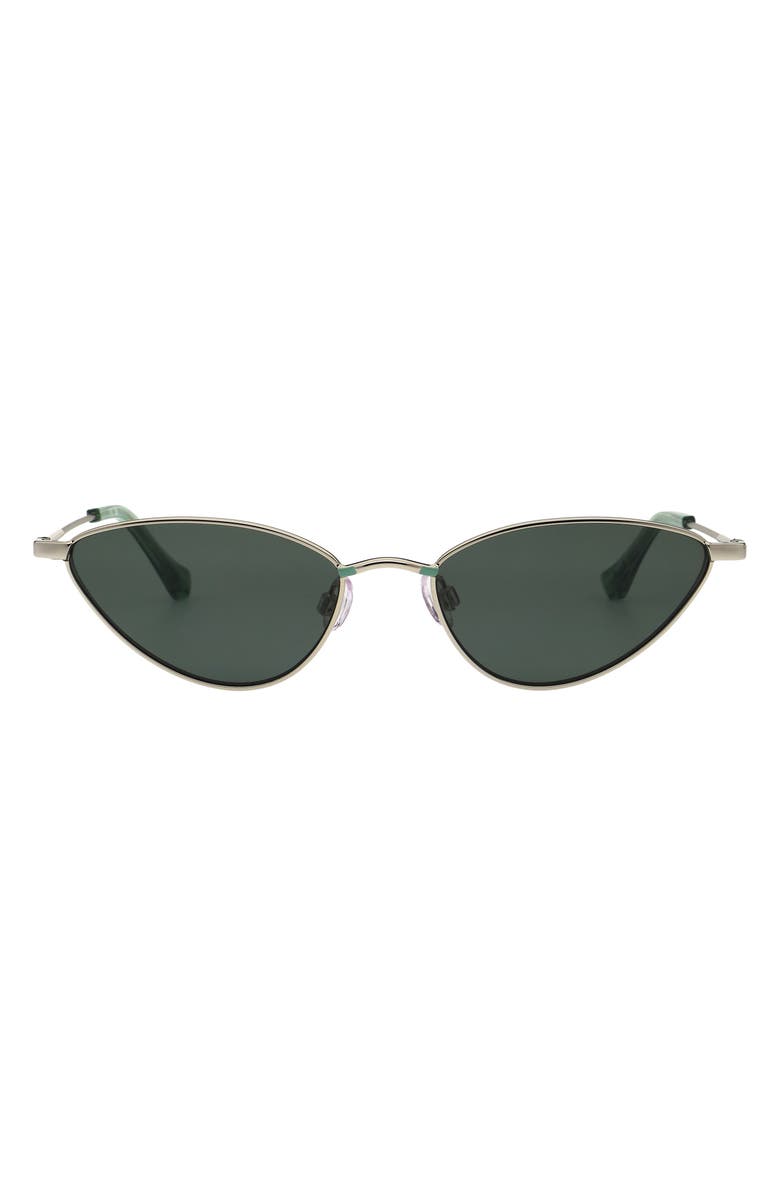 Florence by Mills 53mm Cat Eye Sunglasses, Main, color, Gold Green