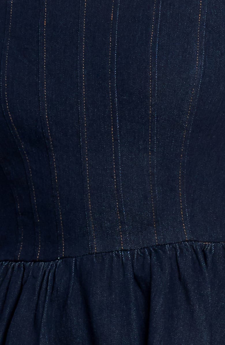 FLYING TOMATO Denim Minidress, Alternate, color, Dark Indigo