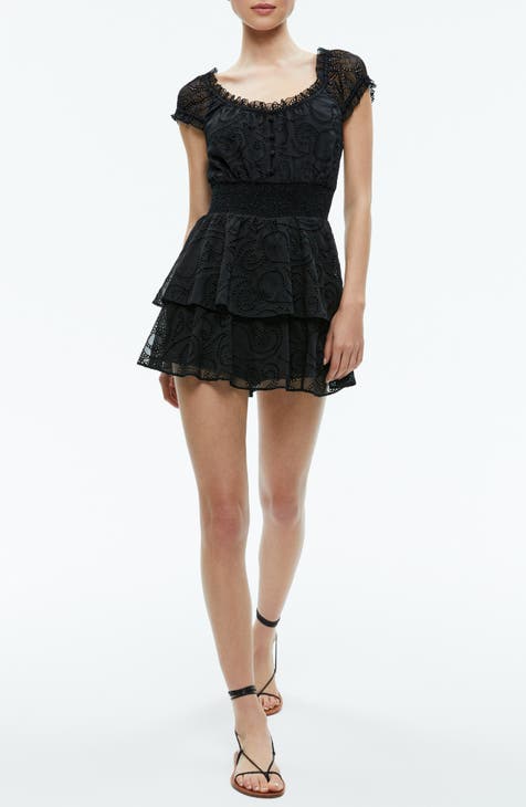 Gracie Ruffle Chiffon Eyelet Romper