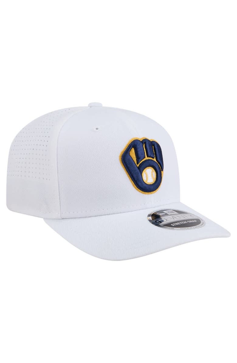 New Era Men's New Era White Milwaukee Brewers COOLERA 9SEVENTY Adjustable Hat, Alternate, color, White