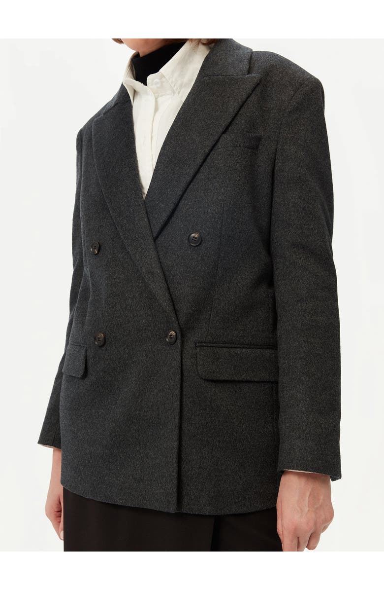 GOBI Mongolian Cashmere Double-Breasted Cashmere Blazer, Alternate, color, Charcoal