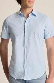 Tech Slim Fit Floral Short Sleeve Button-Up Shirt