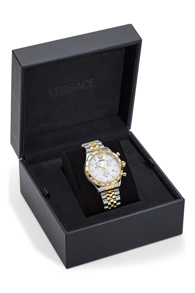 Hellenyium Bracelet Strap Chronograph Watch, 40mm, Alternate, color, TWO TONE