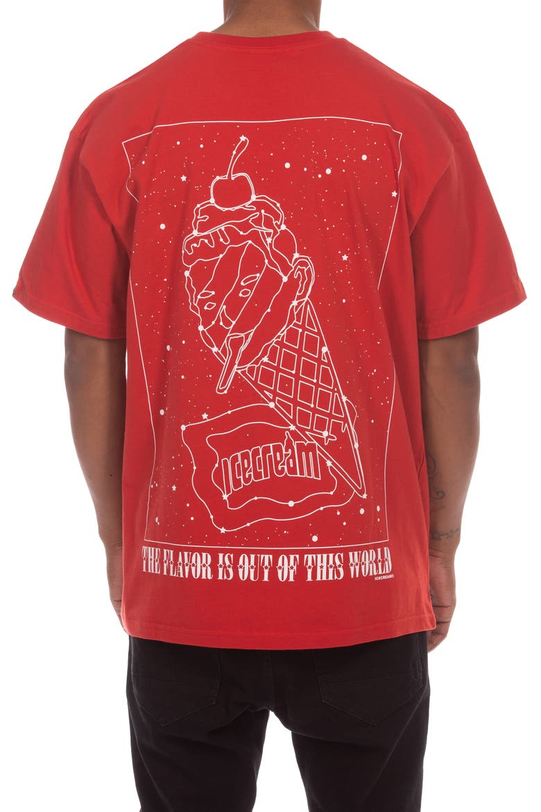 Star Gazing Cotton Graphic T-Shirt, Alternate, color, POMPEIAN RED