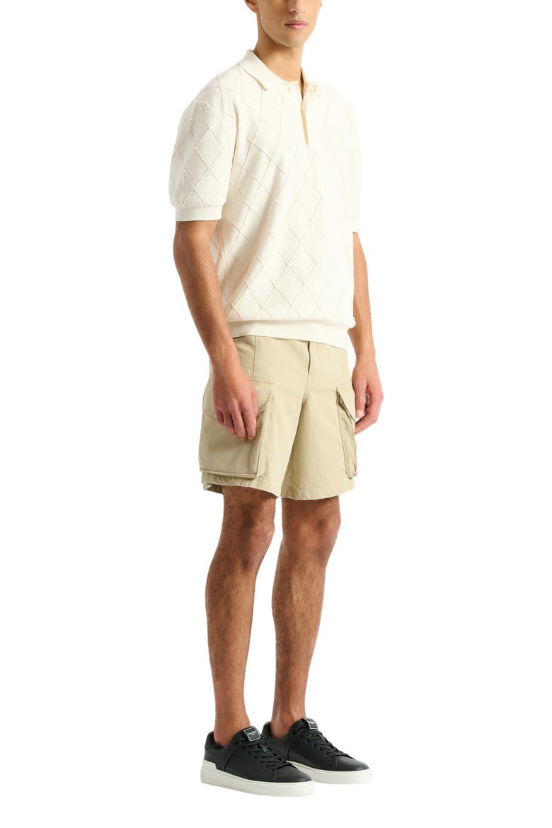 Vintage Knit Polo, Main, color, white
