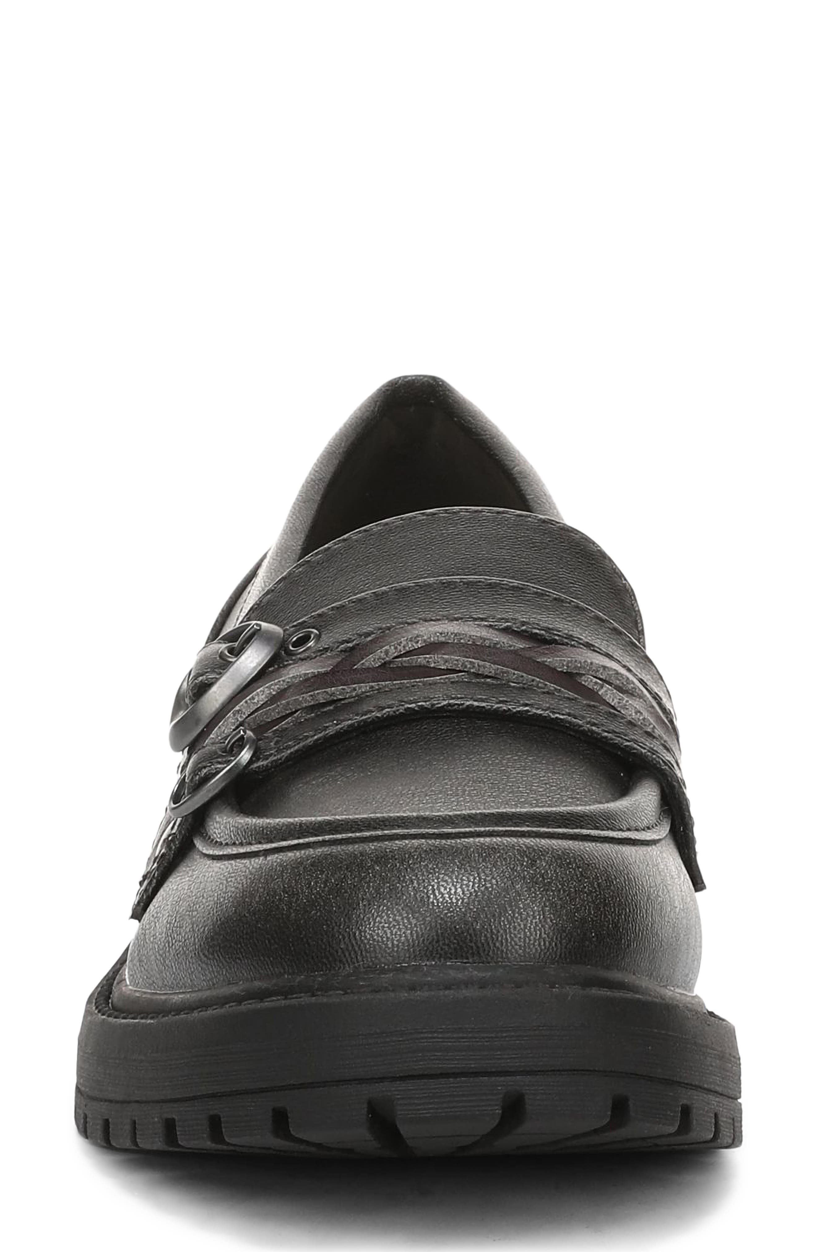 Asher Faux Leather Loafer, Alternate, color, CHARCOAL FAUX LEATHER