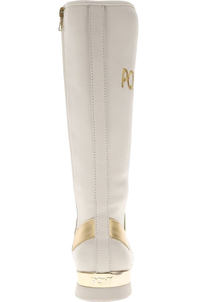 PONY KO-80 Extra High Sneakers, Alternate, color, Snow White/Gold
