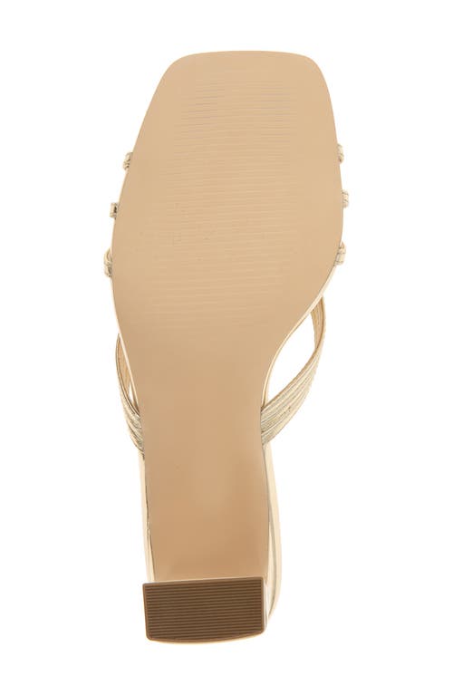Xoxo Fanny Crossover Strap Slide Sandal In Platino